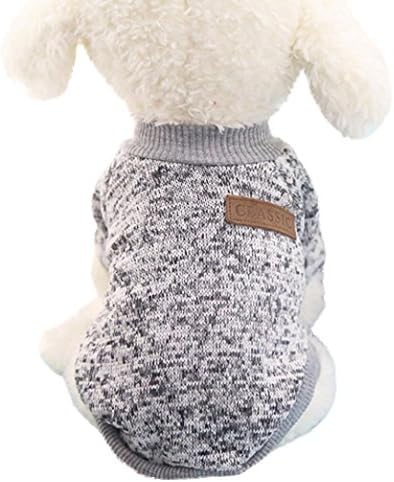 WINWINTOM Pet Dog Puppy Classic Fleece Warm Sweater (XL, Gray)