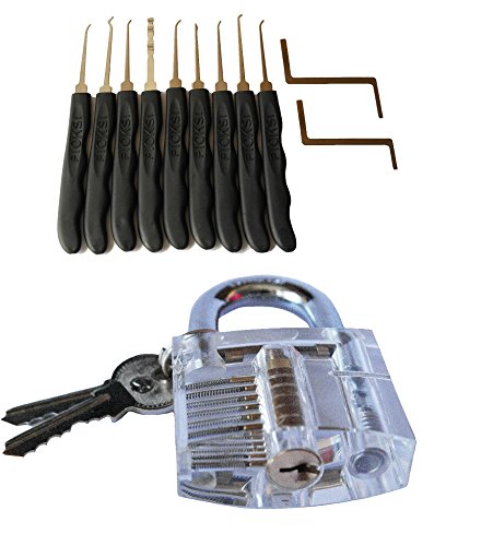 Picklock24. Kit completo de ganzúas (candado de prácticas y juego de ganzúas para principiantes)