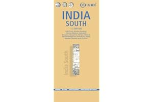 India South, Südindien, Borch Map: India South, Mumbai (Bombay), Chennai (Madras), Hyderabad, Bengaluru (Bangalore), Old Goa, Madurai, ... 1:30 000, India administrative and time zones