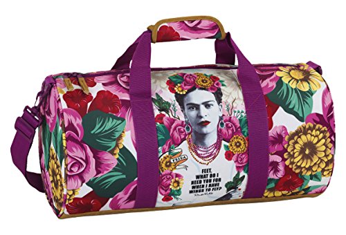 Preisvergleich Produktbild Frida Khalo Sportliche Tasche, Rosa / Weiß