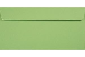 Netuno 100 buste da lettera colorate lunghe verde 110 x 220 mm 120g Kreative Apple buste lettera DL ecologiche verdi carta riciclata buste americane colorate per partecipazioni matrimonio inviti
