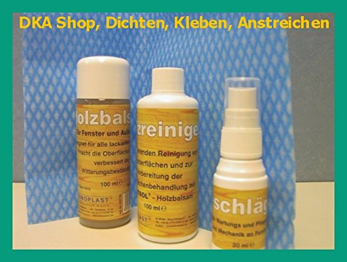 Preisvergleich Produktbild Fenosol Holzfenster Pflegeset Reinigung + Pflege von Fenster und Türen aus Holz
