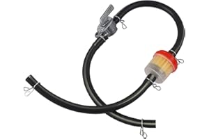 Benzinfilter Set, HERKINDNESS Benzinfilter Motorrad, mit Schalter und Klarem Filterbecher Benzinschlauch 6mm, Geeignet zum Filtern von Verunreinigungen im Benzin und zum Schutz des Motors