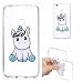 Produktbild Huawei P8 Lite 2017 Hülle, E-Unicorn Handyhülle Huawei P8 Lite 2017 Hülle Transparent mit Muster Kawaii Einhorn Silikon Durchsichtig Tasche Ultra Slim Dünn TPU Bumper Schutzhülle Stoßfest Hochwertigem Zubehör Set Etui Schale Back Case Cover Rückseite