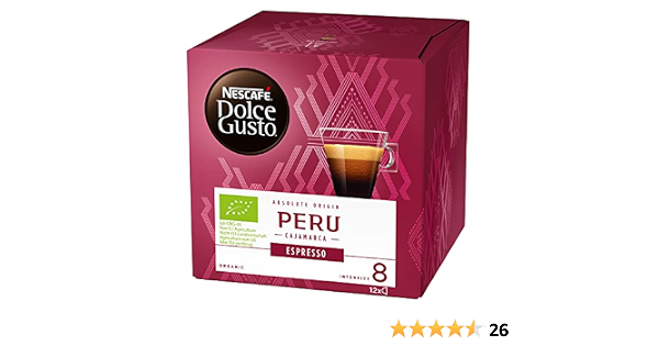 NESCAFÉ Dolce Gusto Espresso Peru 12 Kaffeekapseln 1er Pack (1 x 12  Kapseln) : Amazon.de: Lebensmittel \u0026 Getränke