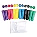 Leegoal(TM) 12 Pack Essential Oil Aromatherapy Blank Refillable Nasal Inhaler Tubes with Wicks,Assorted Colors