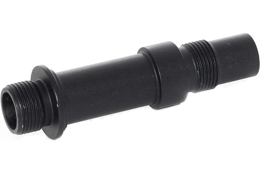 Airsoft Parts Aluminum Outer Barrel Silencer Compensator Adapter -14mmCCW for VZ61 Scorpion AEP Black