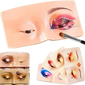 ONE_STOP_FOR_COSMETIC Makeup Practice Face Board, Silicone Makeup Face - Practice Skin Board,for Makeup PEye Makeup Practice for Beginner Makeup Artist The Perfect Makeup (SKIN, 1 - Pcs)