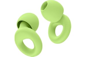 HOYIO 2 Pares Tapones Oidos Ruido Dormir, Tapones Oidos Cancelacion de Ruido 27 dB para Dormir Concierto Festival, Reutilizables y Lavables Suave, 8 Almohadillas en XS/S/M/L, Earplugs, Verde Claro