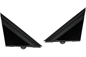 Baoblaze 1 Paire de Couvertures de Drapeau de à Porte de Voiture, Pièce Détachée Remplacement pour Fiat 500 2012-2019 1SH17KX7AA 1SH16KX7AA, Noir Brillant