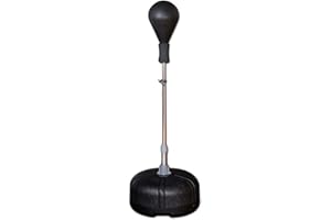 MAXSTRENGTH Max Strength Free Standing Boxing Punching Bag Speed Ball - Adjustable Height (Black)
