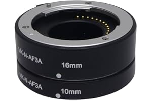 Mcoplus MK-N-AF3-A Metall Makro AF Autofokus Zwischenringe Extension Tube 10mm 16mm Set für Nikon 1 J1 J2 V1
