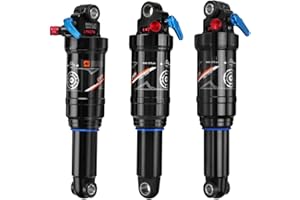 MEROCA DNM AO-38RC Mtb Rear Shock Bike Air Rear Shock Rebound/Lock Out - Manual Remote - Adjustable Air Pressure (165 x 35 mm (6.50" x 1.38"))