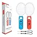 Price comparison product image Nintendo Switch Accessorys, [2-Pack] Tennis Racket for Nintendo Switch Joy-Con Controllers for Nintendo Switch Tennis Games Twin Pack of Blue/Red