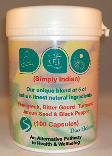 (Simply Indian) Fenugreek, Bitter Gourd, Jamun Seed, Turmeric &amp; Black Pepper (100 capsules)
