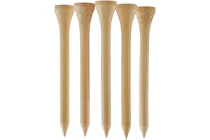 TH GOLF Lot de 1000 tees de golf en bambou naturel - 70 mm - Respectueux de l'environnement et durable - En bambou solide