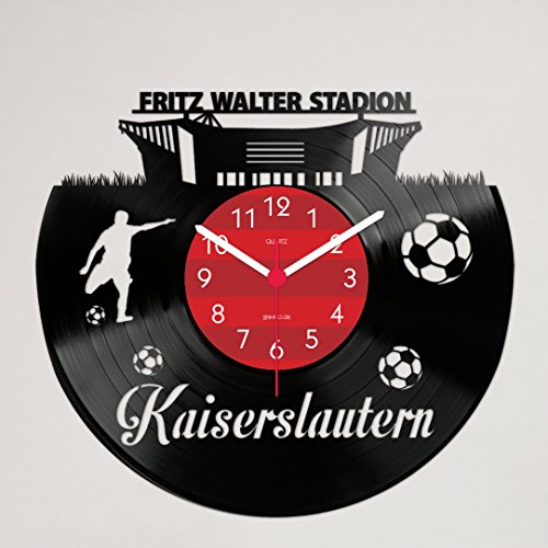 Preisvergleich Produktbild Gravinci Schallplatten-Wanduhr Kaiserslautern Fan