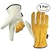 Produktbild OZERO Handschuhe Sport Fussball, Echtleder Motorradhandschuhe mit Elastik Handgelenk für Männer & Frauen - Langlebig und Schweißabsorbierend für den Einsatz in der Industrie Bau Garten Training Arbeits - Licht Cyan Leder Handschuhe - 1 Paar (M)