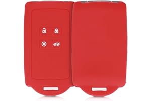 kwmobile Custodia Compatibile con Renault con 4 tasti Smart Key (solo Keyless Go) - Cover Chiavi Auto Protezione Copri Telecomando - Copri Chiave Copertura rosso