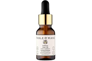Fable & Mane HoliRoots Hair Oil, Strengthens Dry, Damaged Hair and Scalp. Pre Wash Oil Treatment Repairs with Ashwagandha, Amla and Castor Oil (Mini Travel Size)