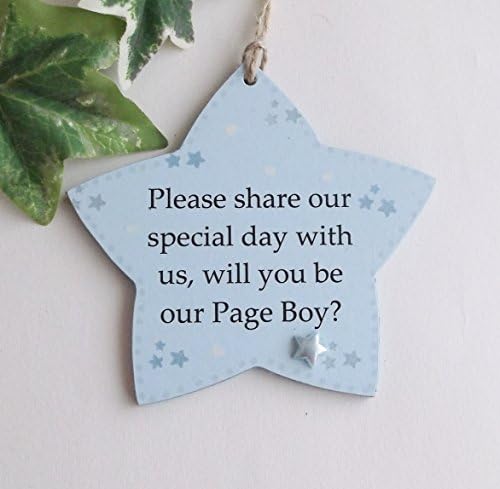 Please Share Our Day With Us Will You Be Our Page Boy Star Plaque