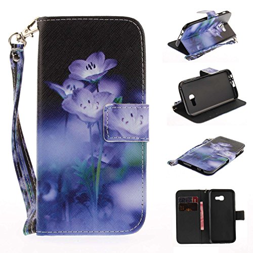 Galaxy A3 2017 Hülle,TOYYM PU Leder Ultra Dünn Wallet Lederhülle Tasche Case Bunt Kreative Muster Design für Samsung Galaxy A3 2017,Folio Bookstyle Schutzhülle Handyhülle Etui Brieftasche mit Ständer Standfunktion Karten Slot und Magnetverschluss für Samsung Galaxy A3 2017 Version - 2