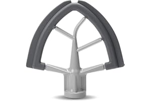 GVRXEC Batteur plat - Accessoire pour mixeur Kitchenaid - Flex Edge Beater - Bords en silicone double face pour blender à tête inclinable de 4,5 à 5 quart - Accessoire pour mixeur KitchenAid - Accessoire