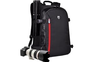 YUHAN Oxford Large Capacity Multi-function Waterproof Anti-shock SLR/DSLR Gadget Camera Bag Professional Gear Photography Travel Backpack Rucksack