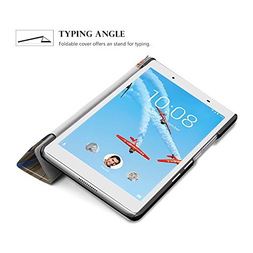 Dragon Touch S8 Hülle – Ultra Dünn und Leicht PU Leder Schutzhülle mit Standfunktion für Dragon Touch S8 8.0 Zoll Tablet 2016 Release, Hellblau - 7