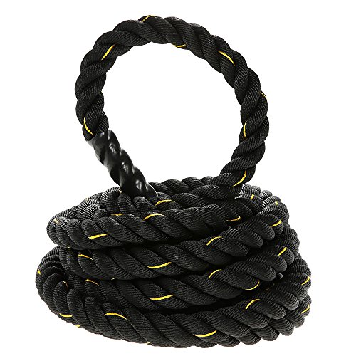 TOMSHOO Battle Rope Schwungseil Länge 10M/12M /15M Trainingsseil Sportseil Schlagseil für Sprung- Kletterübungen oder Tauziehen - 6