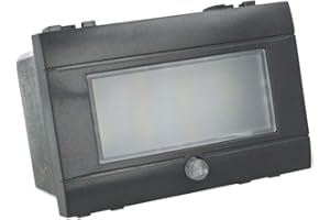 A2ZWORLD SANDASDON SD80033-1 Lampada Led Segnapasso 3M 220V Con Sistema Emergenza Nero Compatibile Con Bticino Living