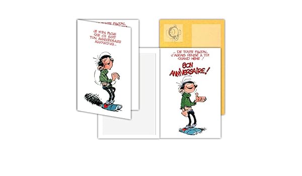 Mobiiliabi Ee Gaston Lagaffe Glct 0146 Carte Danniversaire Avec Motif Evenement Loisirs Creatifs Fournitures De Loisirs Creatifs