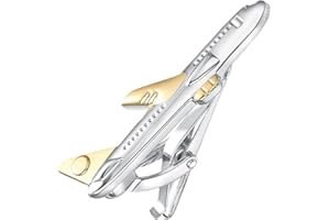 Muteitt Fermacravatta Uomo, Fermacravatta Aereo Uomo, Fermacravatta Personalizzato per Aereo, Camicia Lavoro, Cravatta, Parti per Matrimoni, Riunioni, Feste