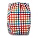 iZiv(TM) Newborn Organic Infant Waterproof/Adjustable/Reusable/Washable Pocket Cloth Diaper Fit Babies 0-3 Years(Red Blue)