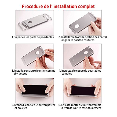 Funda para Apple iPhone 6 plus y 6S plus 5 5 pulgadas 3 en 1 a prueba de golpes extremamente delgada Funda protectora de parachoques trasero para Apple iPhone 6plus y 6S plus negro reviews Funda para Apple iPhone 6 plus y 6S plus 5 5 pulgadas 3 en 1 a prueba de golpes extremamente delgada Funda protectora de parachoques trasero para Apple iPhone 6plus y 6S plus negro