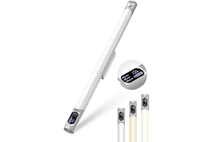 Goodea LED Closet Motion Sensor Lights, 2200mAh Rechargeable Motion Sensor Light Indoor with Digital Display, 14in Wireless Under Cabinet Lighting for Closet, Wardrobe, Kitchen, Stair Indoor