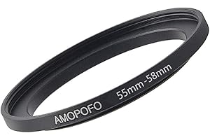 AMOPOFO 55-58mm Camera Lens adapter/55mm to 58mm Camera Filters Ring (55mm to 58mm Step Up Ring or Accessory),55mm Lens to 58mm UV CPL Filter Accessory