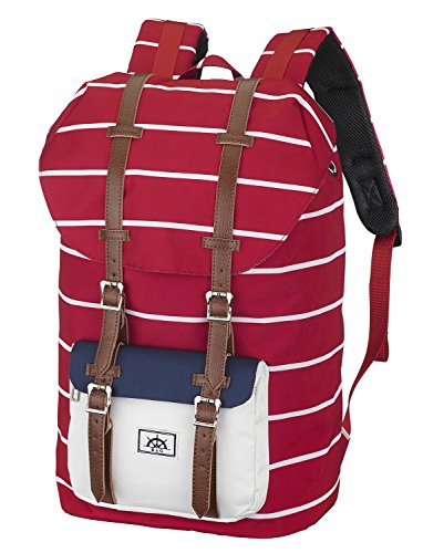 Mochila vintage con espacio para el ordenador portátil hasta 15 aduanas, como mochila de cada día, para la universidad, en aspecto retro, impermeable, por deporte o senderismo y más de Bear and Goodies