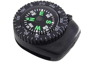 PLGEBR Mini botón de correa de reloj extraíble brújula supervivencia mini bolsillo brújula al aire libre senderismo accesorios de camping