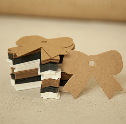 JUNGEN Kraftpapier Etikett Bogen Muster 100 Stück (braun) - 4