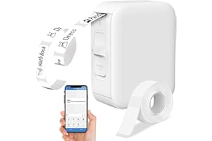 EBKCQ Étiqueteuse Bluetooth, Machine à étiqueter avec Ruban adhésif, Machine a Etiquettes Autocollantes, Imprimante d'étiquettes Thermique Portable Compatible avec iOS Android
