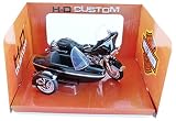 Colección Maisto 20 - 764 Harley-Davidson Sidecar FLHT Electra Glide - 1998 - Escala 1/18 - Negro
