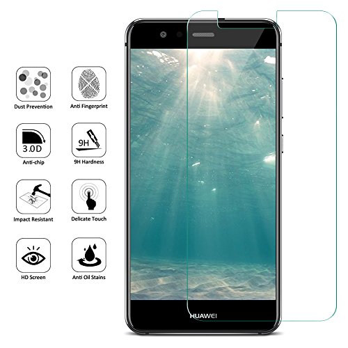 [2 Stück] Huawei P10 Lite Panzerglas Schutzfolie,BtDuck HD Ultra Klar Transparent 9H Härtegrad [Kratzfest][Hohe Transparenz] [Fingerabdruck-frei][Blasenfrei] [Anti- Fingerabdrücke] Panzerglasfolie folie Displayschutzfolie Hartglas Gehärtetem Glas DisplayPanzerglas Schutzfolie Displayschutz für Huawei P10 Lite - 2