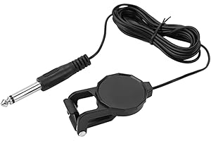 BNINETEENTEAM Microfono a clip Pickup piezoelettrico Pickup per ukulele per chitarra con jack audio da 6,35 mm e cavo audio da 3 metri
