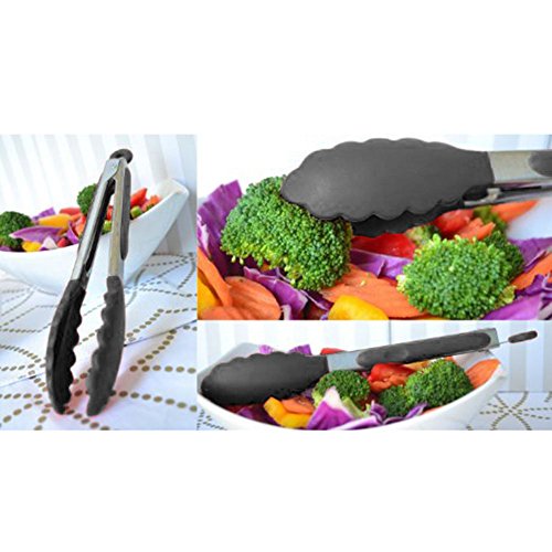 Das perfekte Küchenhelfer Set – 10 teiliges Premium Silikon Küchen Utensilien Set – Grillzange, Schneebesen, Silikonpinsel, Teigschaber, Schaumlöffel, Löffel Nudeln, Kelle, Suppenlöffel – Hitzebeständiges Koch- und Backzubehör von Y-Mai - 7