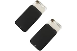 Vagocom 2Pcs Toothpick Holder, Portable Empty 2.7*1.6*0.6inch / 7*4.2*1.5cm Reusable Metal Toothpicks Case,Small Toothpick Dispenser for Travel,Outdoor,Camping(Black)