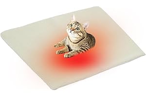 KARELLS Manta térmica Gato,Autocalentado Manta Gatos,Cojín de Calor,Manta termica,Manta para Mascotas,Manta autocalentable para Gatos & Perros,Sin Electricidad y baterías,Ecológico Manta (Blanco)