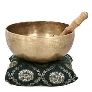 Shalinindia Religious Gift Handmade Singing Bowl Buddhist Bell For Meditation And Healing 7 Inch