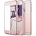 Produktbild SMART LEGEND Hardcase für iPhone 6 Plus/iPhone 6S Plus Hartschale Metall Hülle Full Body Handyhülle mit Panzerglas Screen Protector Case Ganzkörper Schutzhülle Tasche Skin Schale Hart PC Hardcover Clear Kristall Handytasche Etui Backcover und Displayschutzfolie Schutzglas Hartglas - Rose Gold
