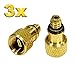 Produktbild 3x Premium 100% Messing Fahrradventil Adapter (AV) Schrader Autoventil auf (DV) Dunlop Blitzventil mit Dichtring von Mr.Stecker Modellbau®